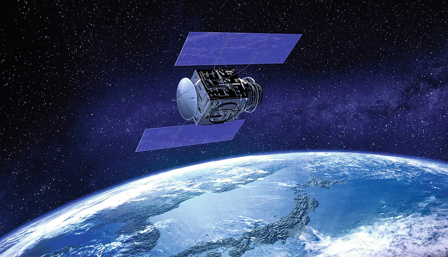 中國量子科學實驗衛星「墨子號」概念圖。